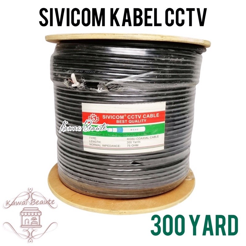 Kabel ANTENA TV SIVICOM 300 yard - Hitam