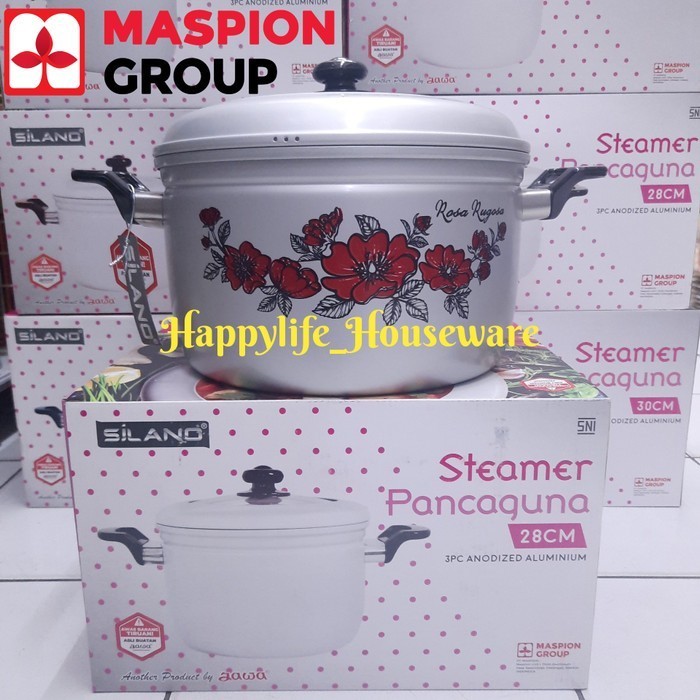 MASPION Panci Pancaguna / Panci Kukus/ Dandang Kukus / Steamer 28cm