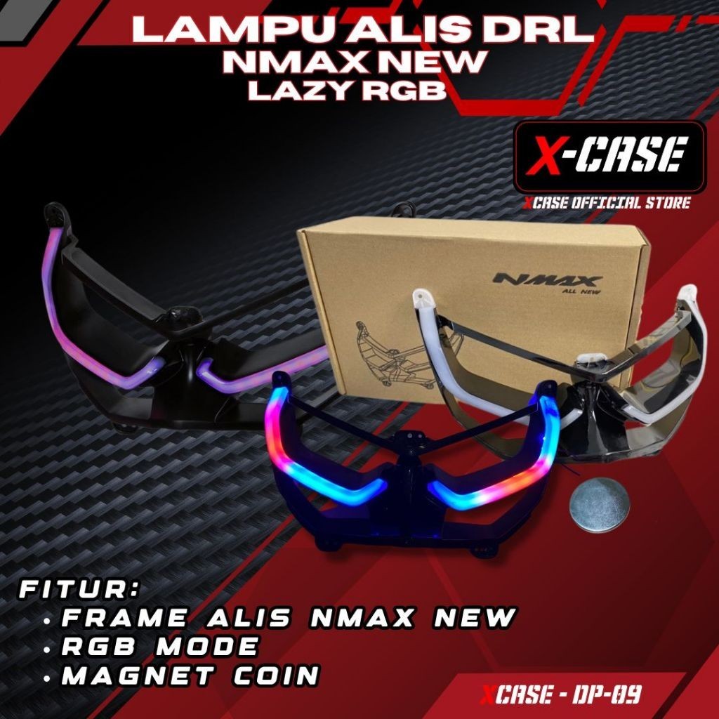 X-Case Lampu Alis Depan Nmax New Drl Lazy Rgb Mode Magnet DP09