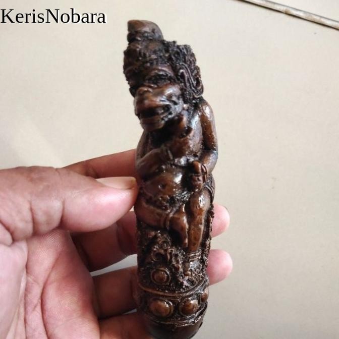 Pegangan Deder Hendel Keris Bali Ukiran Sesuai Gambar Mustika Leluhur Nusantara - Hanoman, Normal - 