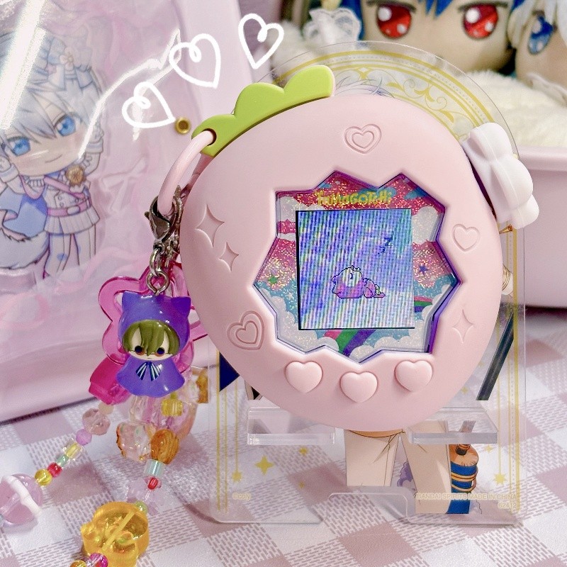 Tamagotchi Uni Paradise  Electronic Pet With Red Green Apple Strawberry Silicone Protective Cover - 