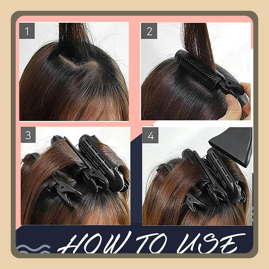 Jepitan Roll Rambut Poni Korea - Hair Roller Clip Blow Permanen Tanpa Panas (Termurah)


