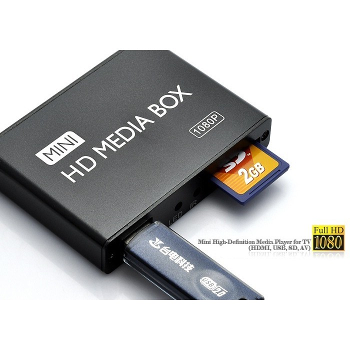 Full HD 1080P Media Player Center MultiMedia Video Player Media Box With HDMI-compatible AV USB SD/M