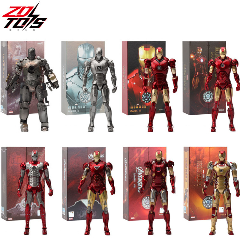 Original ZD Toys Iron Man Legends MK42 MK43 MK46 War Machine 1/10 MK50 MK2 MK3 MK4 MK5 MK6 MK7 Tony 