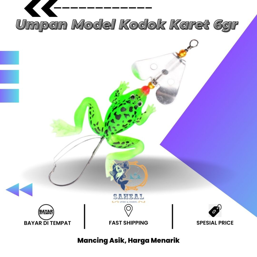 Umpan Casting Ikan Gabus Model Kodok Karet 6gr