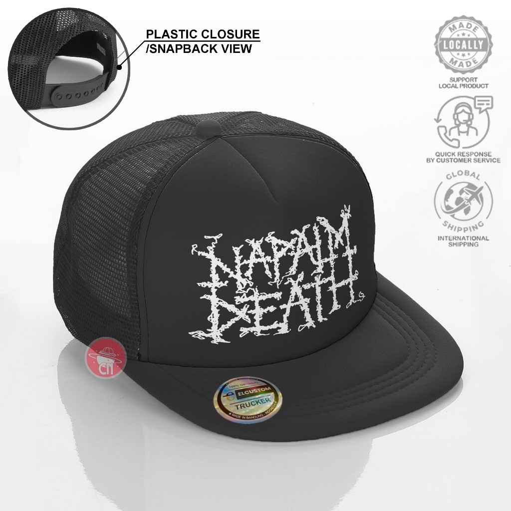 Napalm Death - Death Metal /Topi Trucker /Topi Jaring /Trucker Hat /Topi Baseball /Topi Unisex /Topi