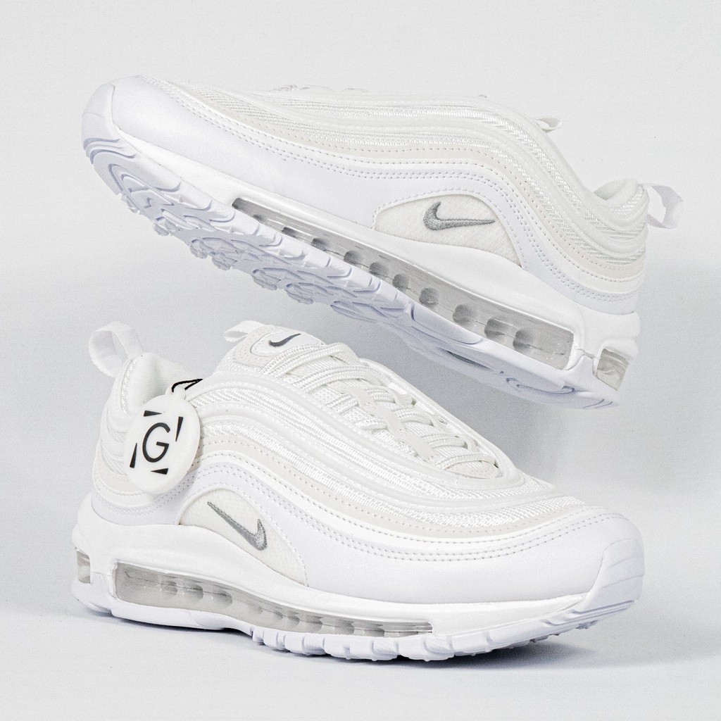 Sepatu Nike Air Max Airmax 97 Triple White Allwhite Sepatu Casual Gym Olahraga Joging Pria Wanita