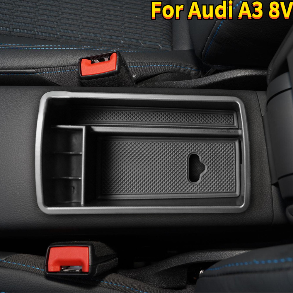 ABS Car Center Console Armrest Storage Box for Au A3 8V 2013 - 2019 Accessories