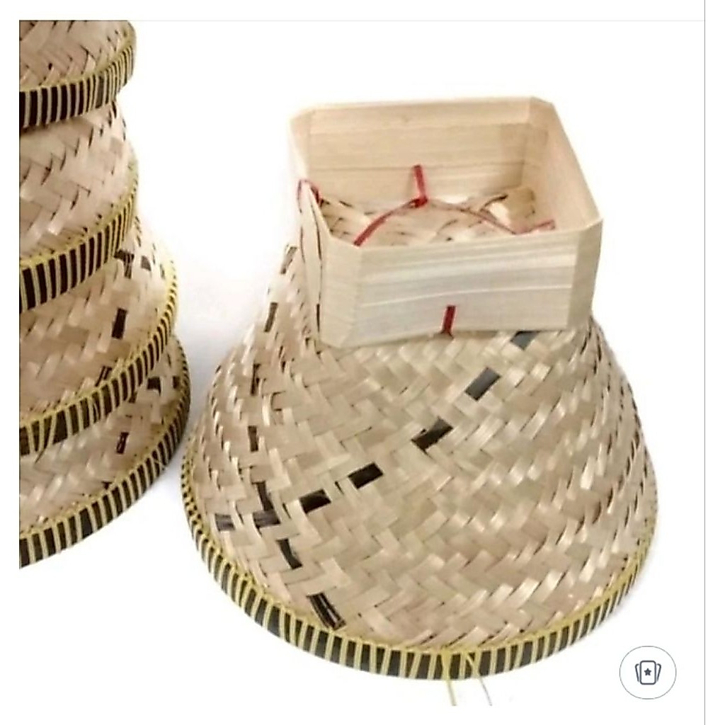 BAKUL BAMBU MINI UKURAN 20 CM /BAKUL NASI /BAKUL CUCI BERAS