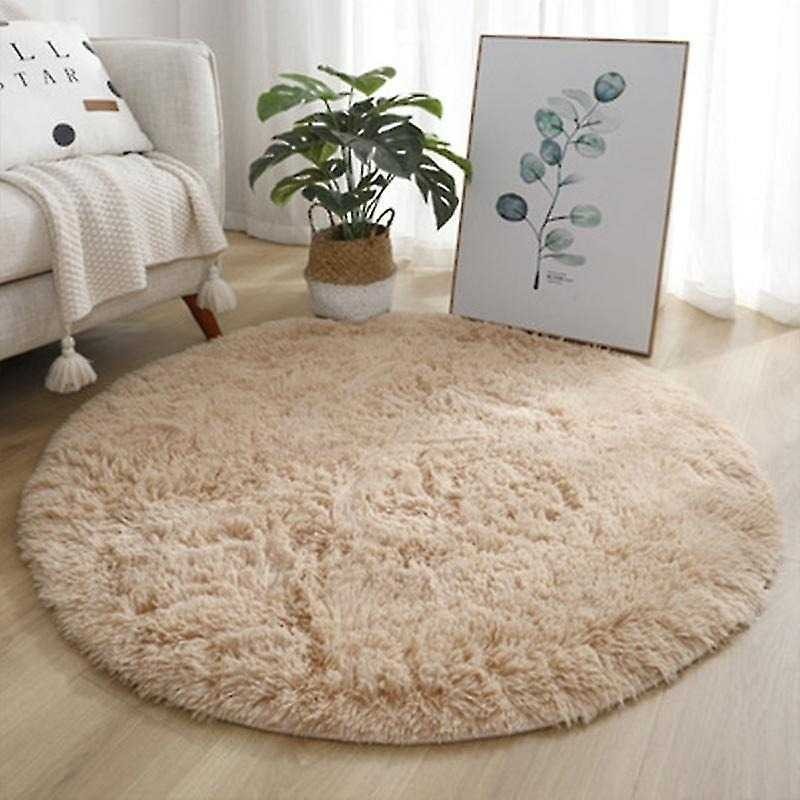 (Wana clean) [AURORA] IBNUNU Karpet Bulu Soft Fluffy Round Rug Home Decor Plush Carpet - IB18