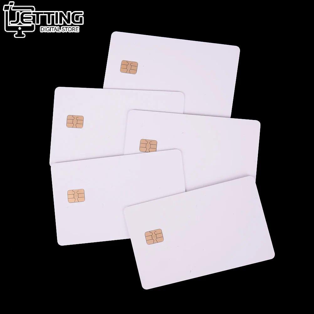 5pcs White Contact Sle442 Chip Smart IC Blank PVC Card With SLE4442 Chip Blank Smart Card Contact IC