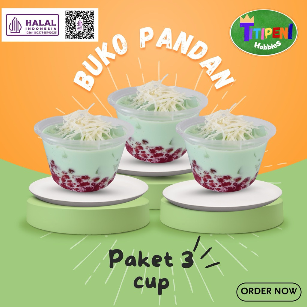 TERLARIS Buko Pandan 300ml, Buko Pandan Creamy, Buko Pandan Cup, Buko Pandan Viral, dessert