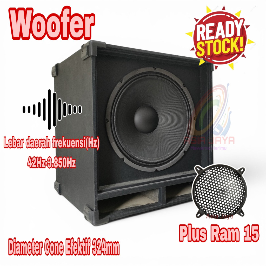Paket Combo Speaker Woofer ACR 15600+ Black dan Box 15 Inch Kotak Vinyl