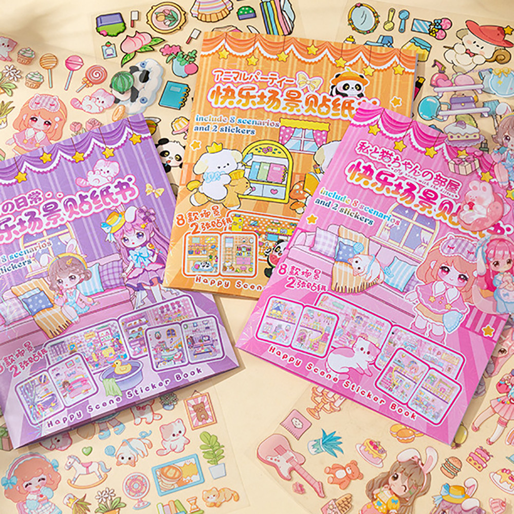 Sticker book Quiet book aesthetic diy Buku sticker 3d Quiet book busy book