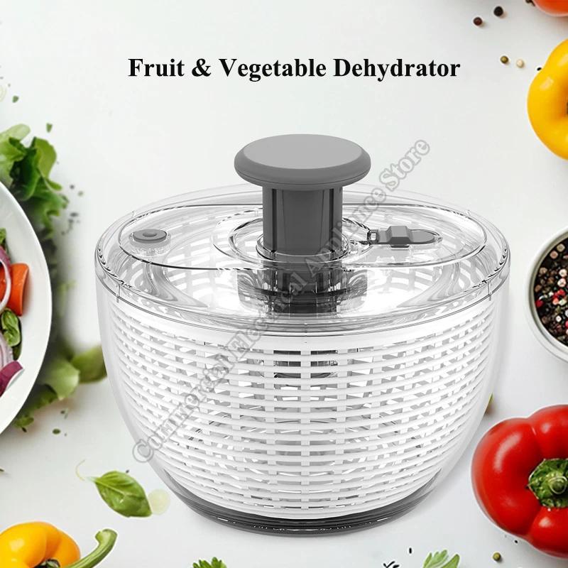 Dehydrator Manual Press 6L Salad Fitness Meal Fruit Vegetable Dehydrator Kitchen Drain Basket Dryer 