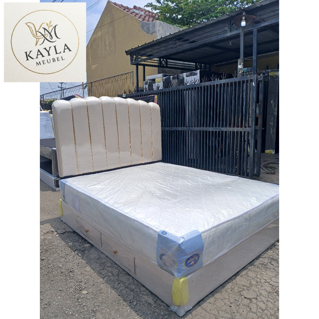 PROMO Divan laci divan set plus laci divan laci minimalis divan set sandaran LIST GOLD