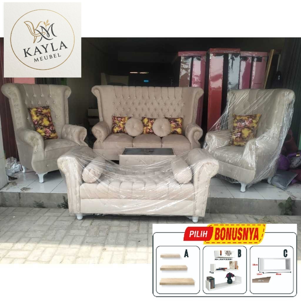 PROMO Sofa sultan wrna cream sofa sultan mewah sofa model terbaru