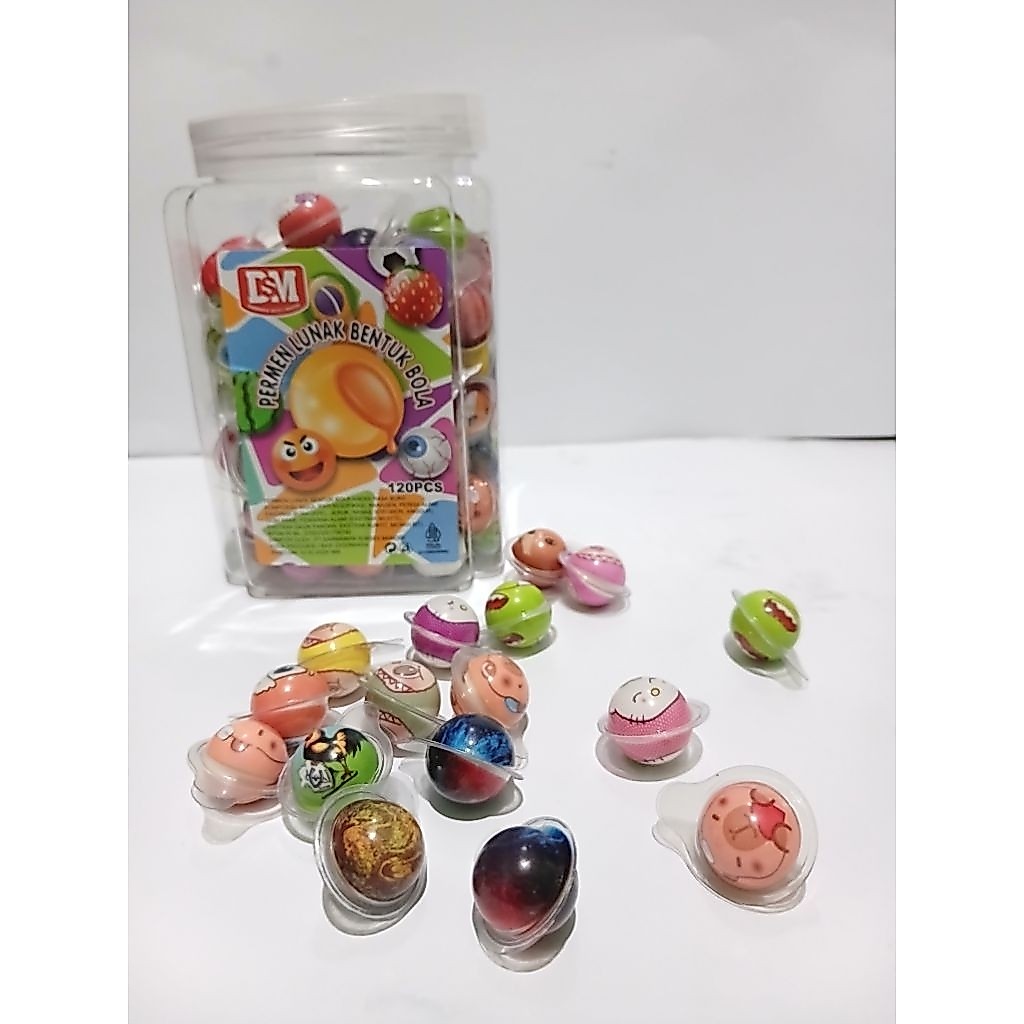permen lunak bentuk bola 120pcs