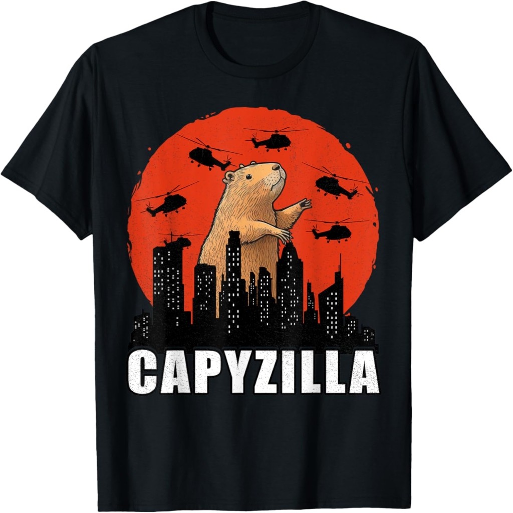 Capybara Shirt Funny Capybara Rodent Capyzilla Funny T-Shirt