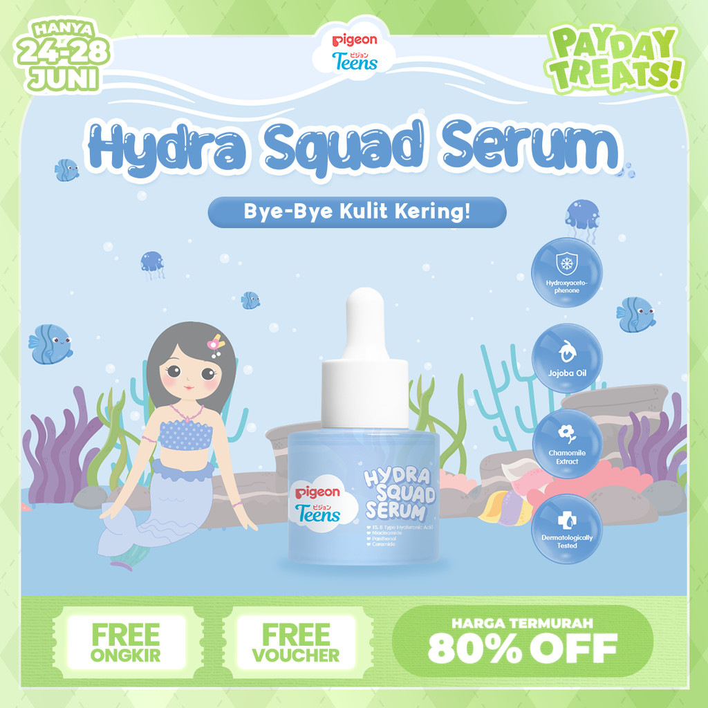 PIGEON TEENS HYDRA SQUAD SERUM| Serum Remaja Melembabkan | Hyaluronic Acic