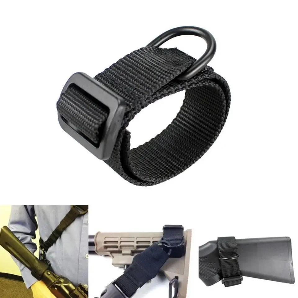 Multifunction Airsoft Tactical ButtStock Sling Adapter Rifle Stock Gun Strap Rope Strapping Belt Mou