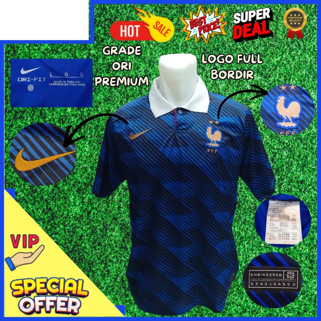 Jersey Perancis Piala Dunia 2026 Terbaru / Jersey Baju Bola Perancis Home 2026 Terbaru Premium