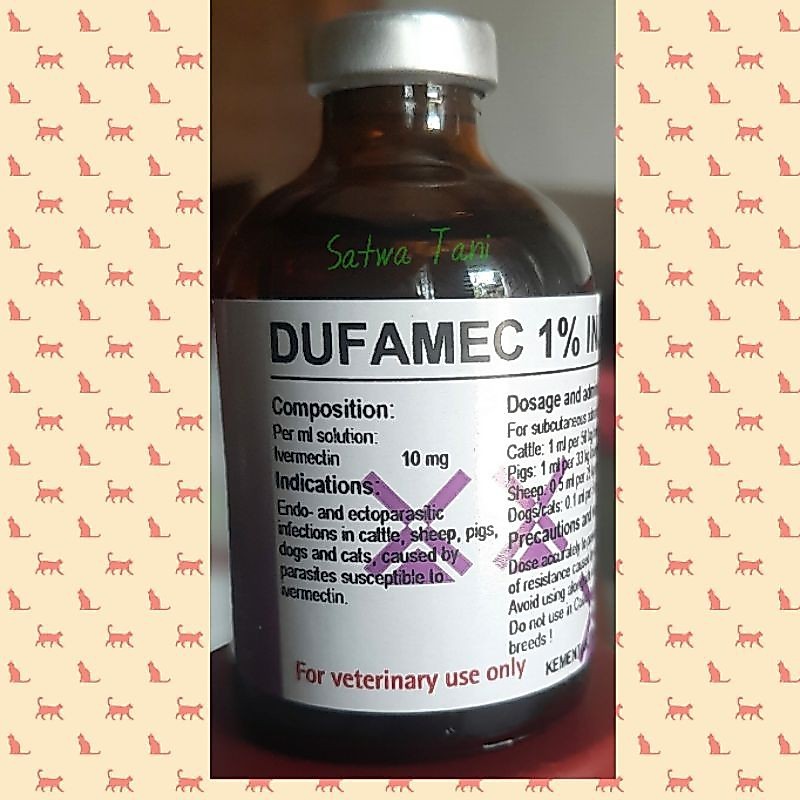 Dufamec 1% (obat gudig, scabies, kutu dan cacing)     Berkualitas
