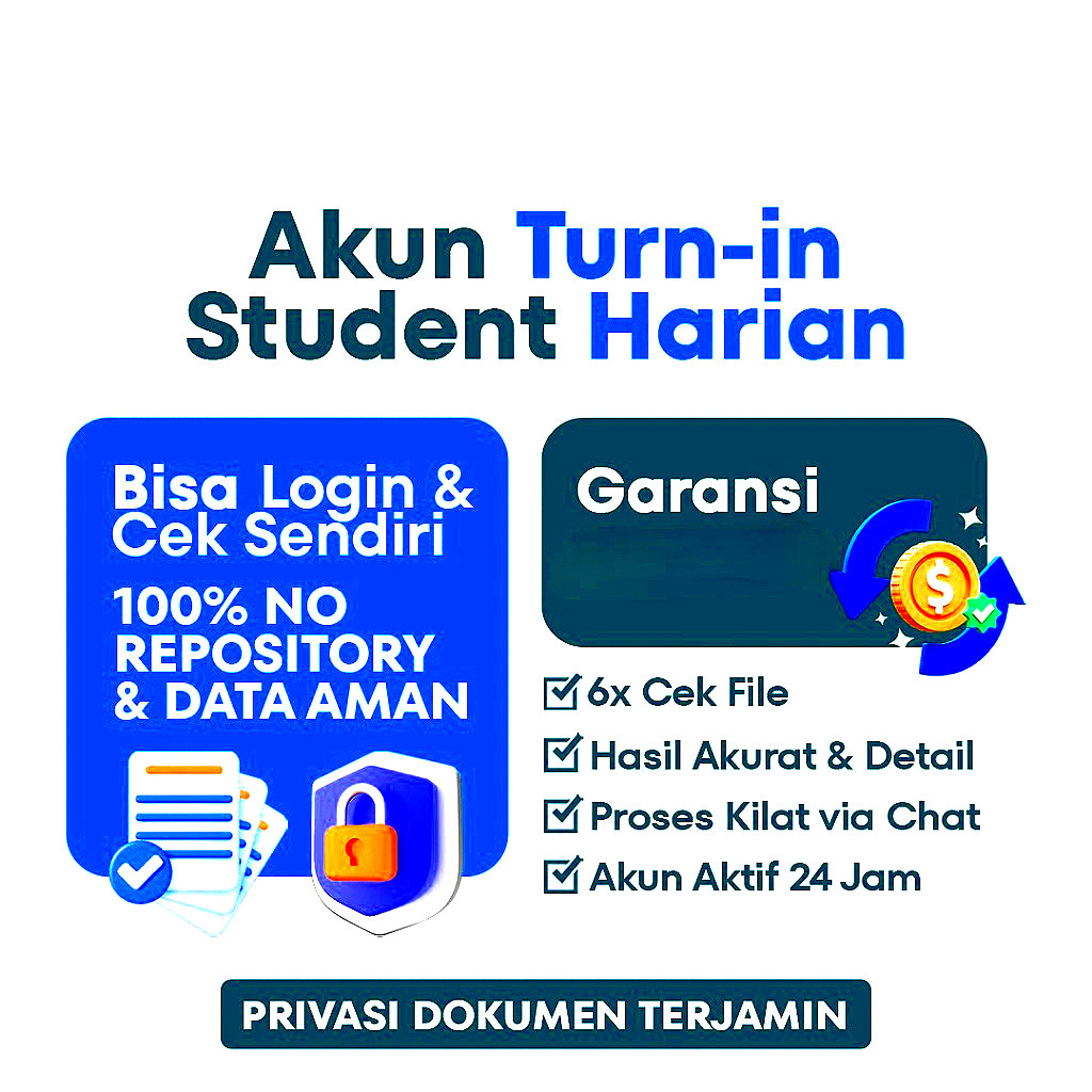 Akun Turnitin Student | Aktif 24 Jam | No Repository | Garansi Aman