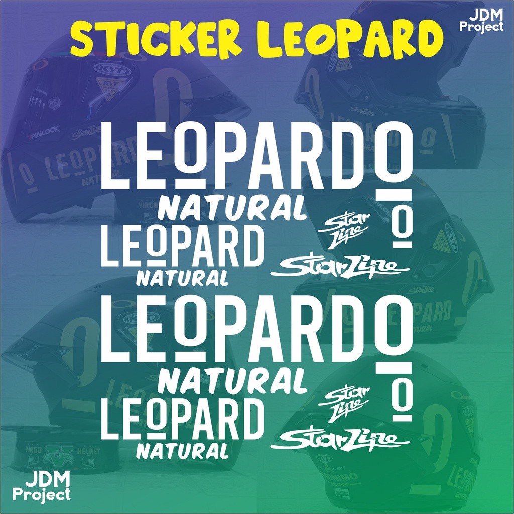 Sticker leopard helmet half face kyt njs rsv JDM