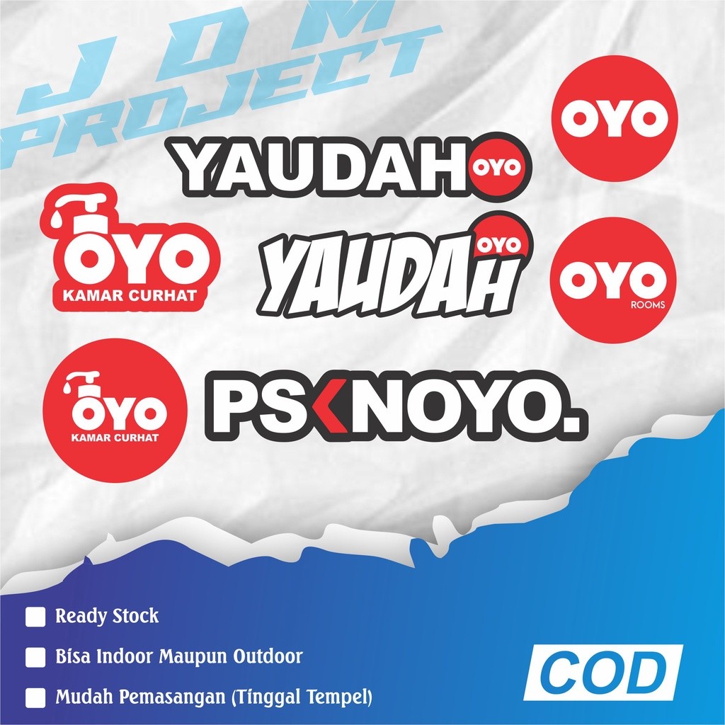 JDM Project 02 - stiker oyo / stiker oyo garage / stiker yaudah oyo / stiker viral oyo / stiker kama