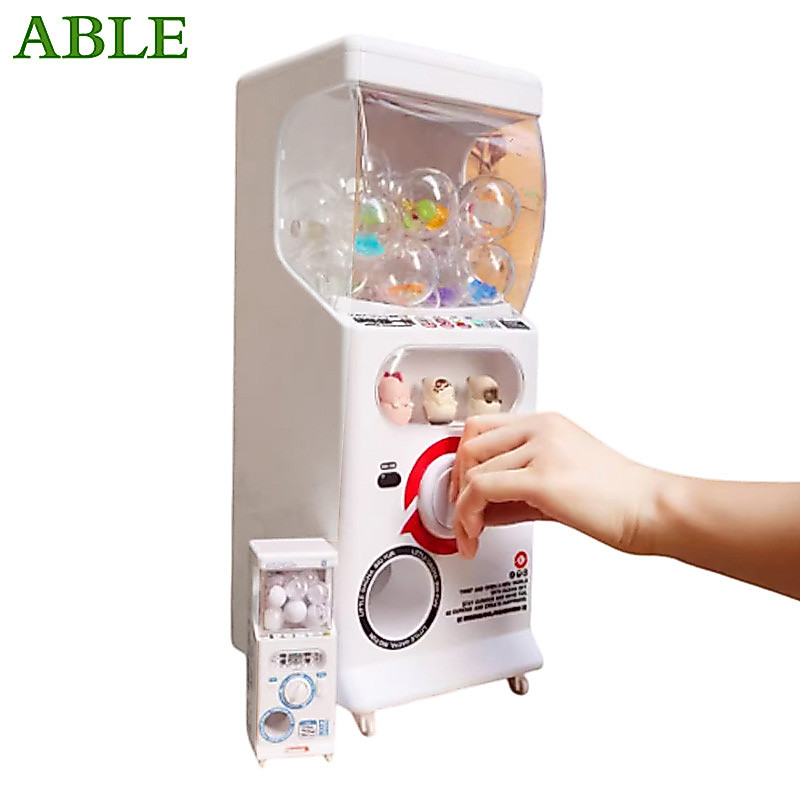 Mini Gachapon Machine Arcade Gum Capsule Toy Candy Machine Vending Machine Sliding Door Gachapon