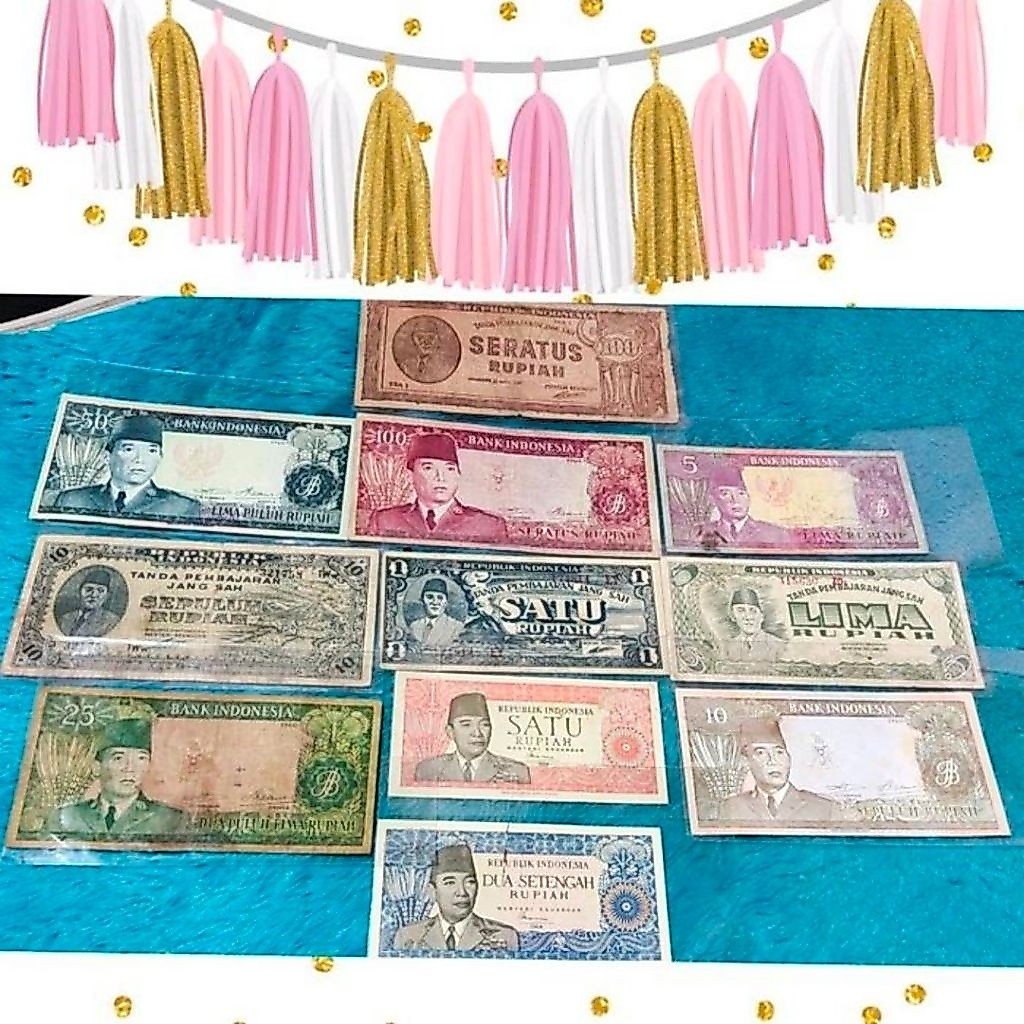 Set Uang Kun0 Seri SOEKARNO / SUKARNO 11 Lembar Langka Original