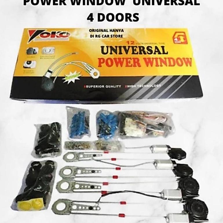 Power Window Mobil Universal Yoko 4 Pintu Full Set Merk Yoko & Power Window 4Pintu Universal Merk Gi