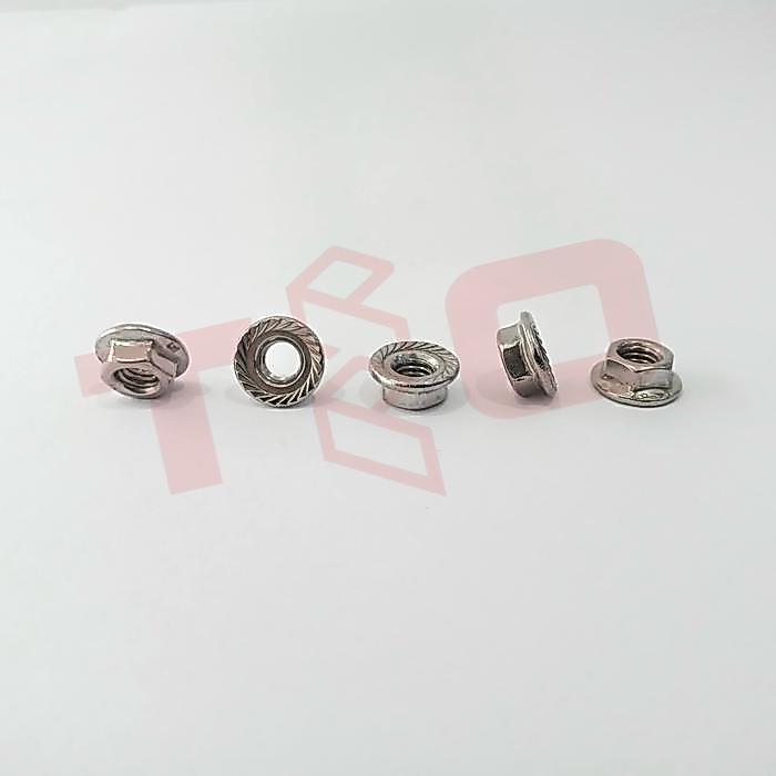 Terlaris Flange Nut M8 Stainless Steel 304 - Mur Flange M8 Ss304 - Mur Otomotif 8Mm