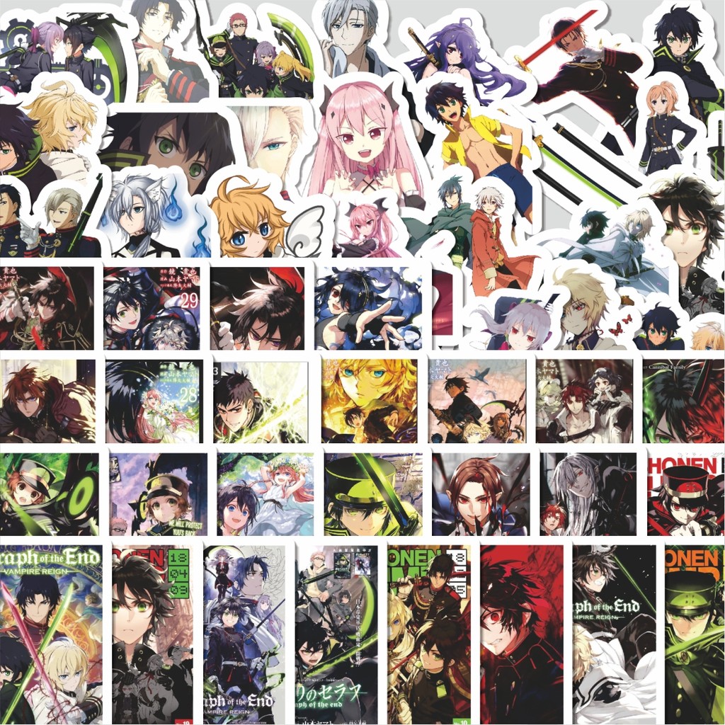 

Stiker Cutting Pack Stiker Anime Seraph of the End Char Mix 4 Isi 100Pcs Series Aesthetic Lucu Keren Untuk Koper Bahan Vynil