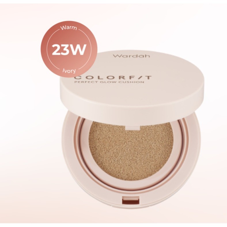 [Gift Not For Sale] Wardah Colorfit Perfect Glow Cushion 23W Warm Ivory 15 g (KEMASAN LAMA)