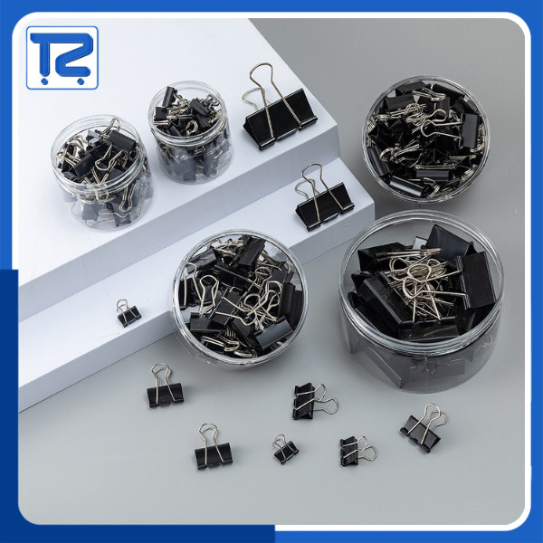 

Binder Clip Hitam Penjepit Kertas Office Stationery Serbaguna 1 Lusin Bebas Karat ATK008
