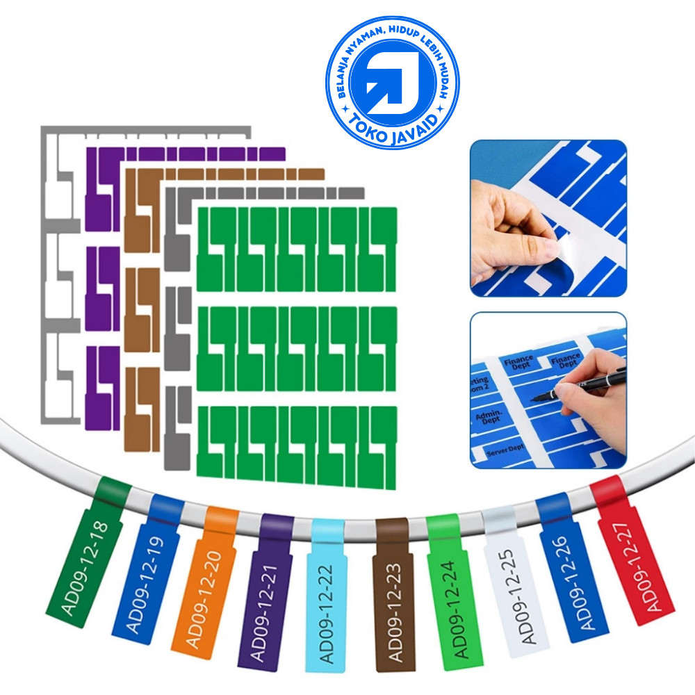 

Stiker Kabel Label Kabel Penanda Kabel Jaringan listrik Tahan Air Murah-10 lembar- 300 pcs