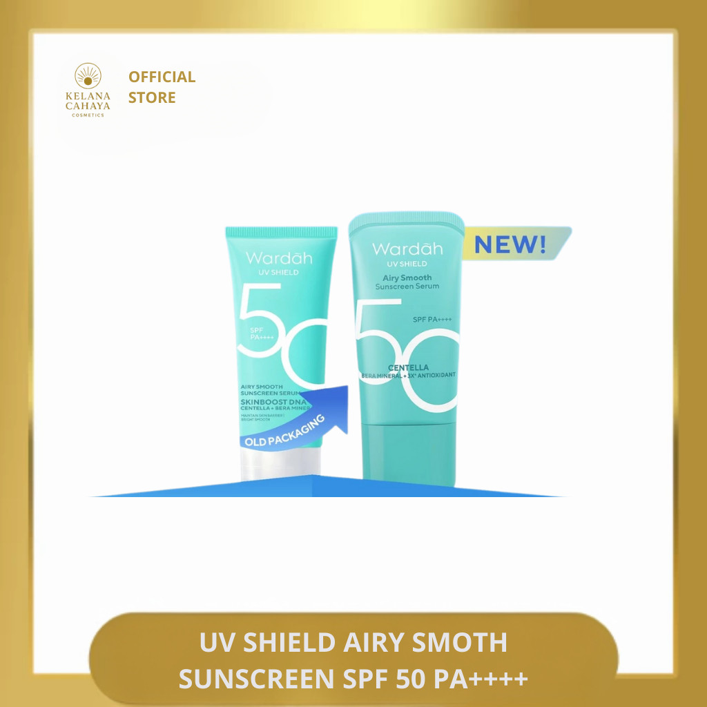 NEW PACKAGING Wardah UV Shield Airy Smooth Sunscreen Serum SPF 50 PA++++ 25ml Single, Twinpack, Trip
