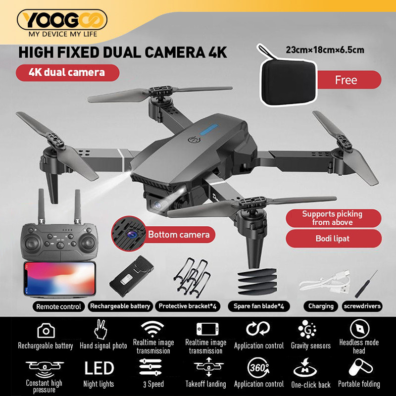 E88 Pro Drone/E99 Pro Drone Anti Tabrak Drone Mini Dengan Kamera HD Drone Smart Drone E88 Pro 4K/E99