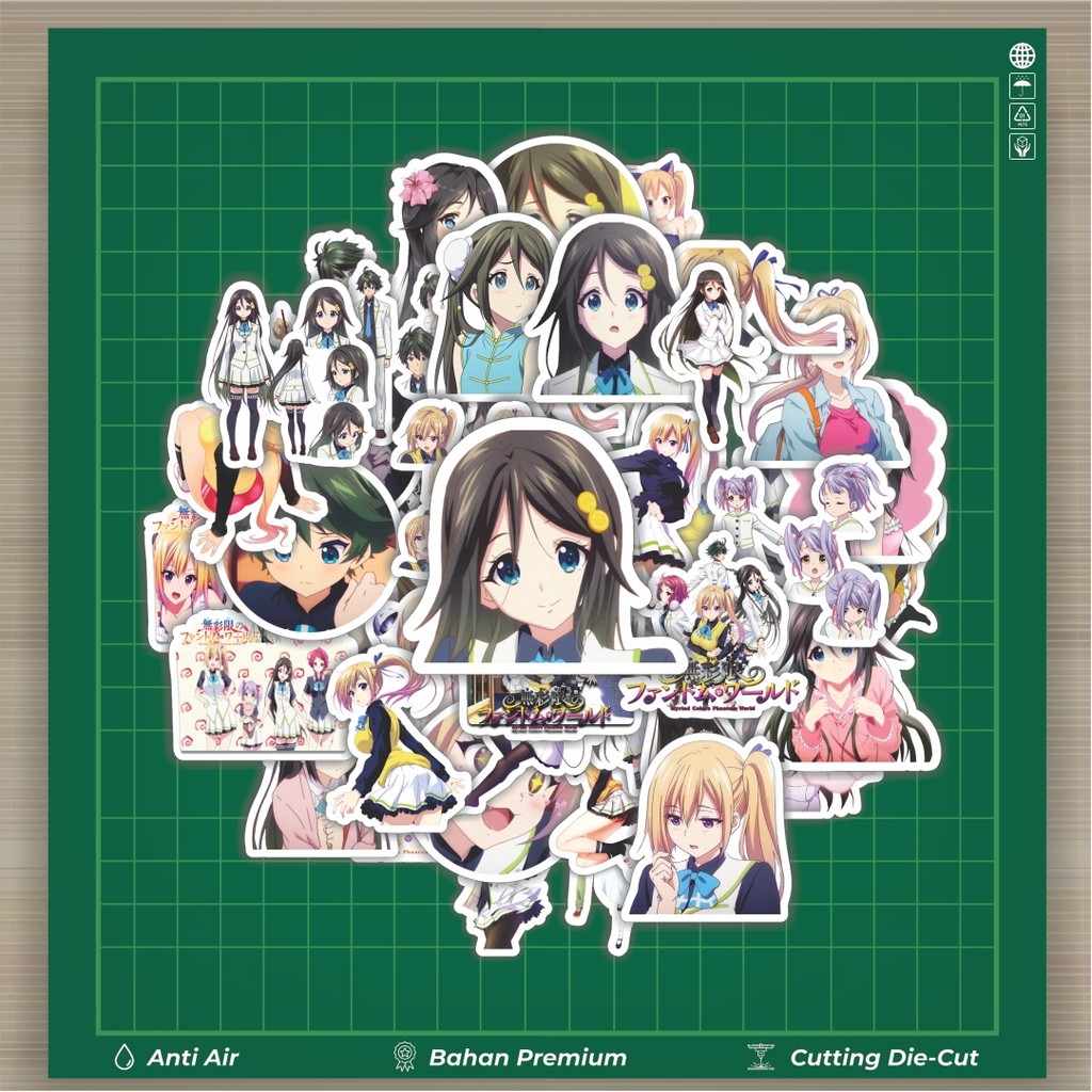 

HOT 50 PCS STIKER Stiker Anime Series Myriad Colors Phantom World Stiker Fashion Cars Decal Dingin Kartu Album Custom Vinyl Anti Air- Sticker Aesthetic Buku Journal Koper Casing HP Tablet Laptop Helm Motor Botol Minum