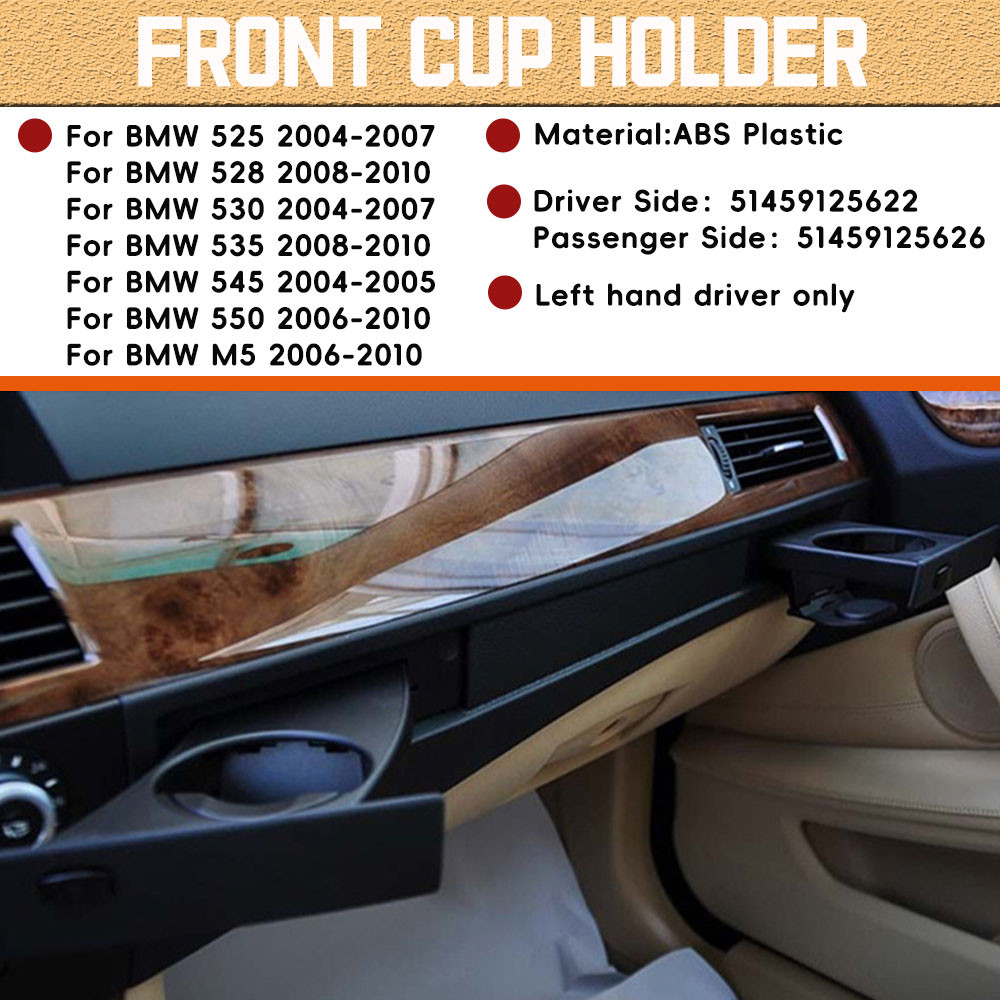51459125622 51459125626 Car Front Left Cup Holder Drink Rack Auto Accessories For BMW E60 525 528 53