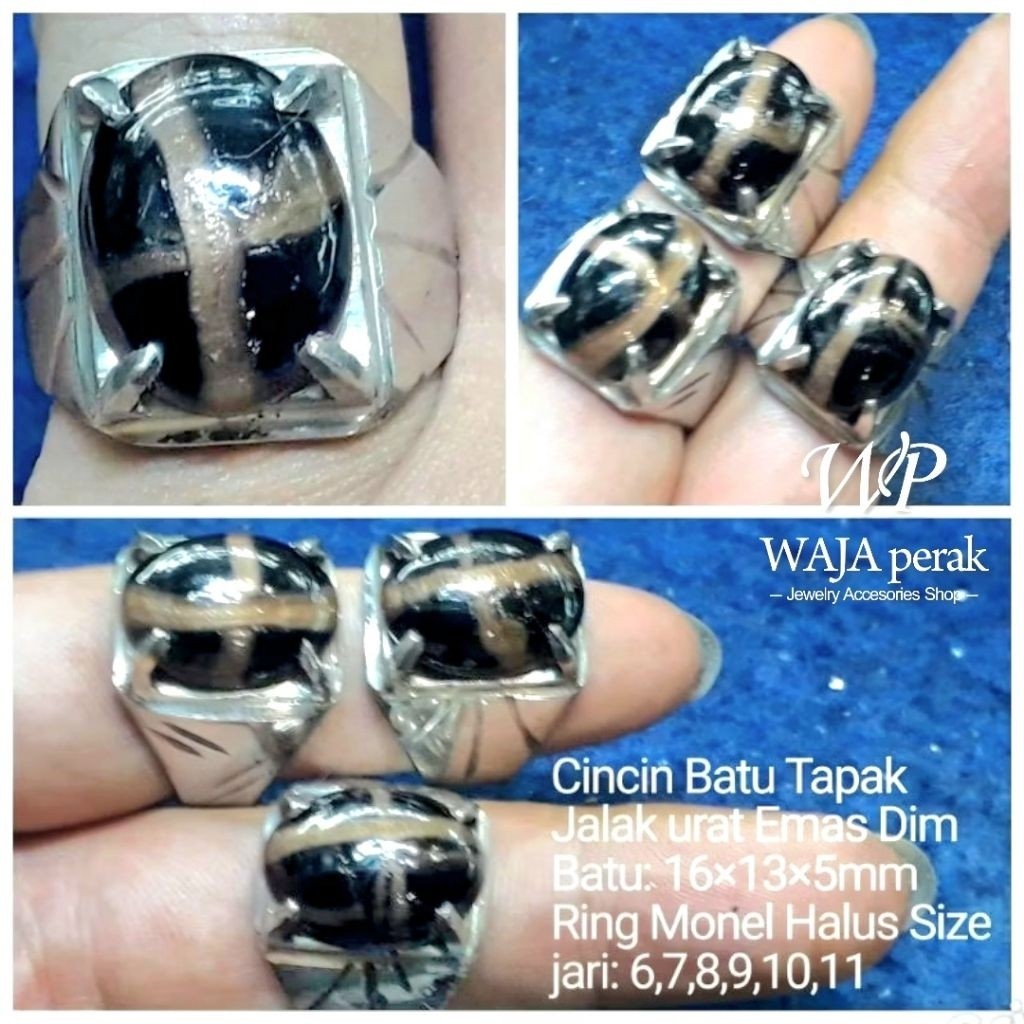 CINCIN BATU AKIK TAPAK JALAK URAT EMAS TOP QUALITY