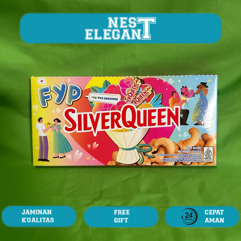 

PROMO Silverqueen Cashew isi 2pc x 55gr Kemasan Baru Menarik