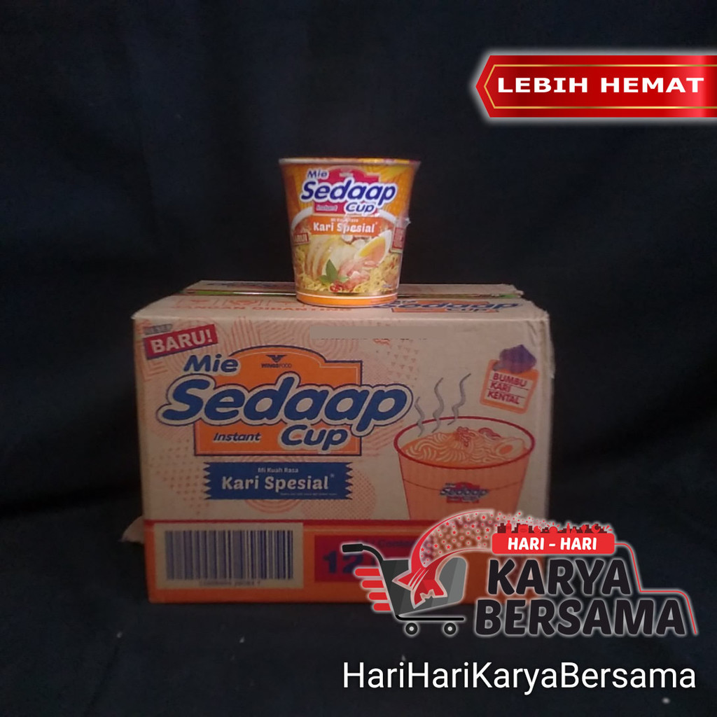 

MAKANAN MI INSTAN MIE SEDAAP SEDAP CUP KARI SPESIAL PER KARTON ISI 12'S X 81GR
