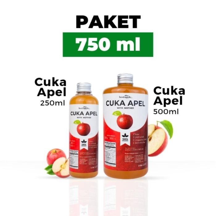 

HOT PRODUK Best Honey Cuka Apel With Mother's 750ML / 1000ML Cuka Apel Vinnega - 750 ML