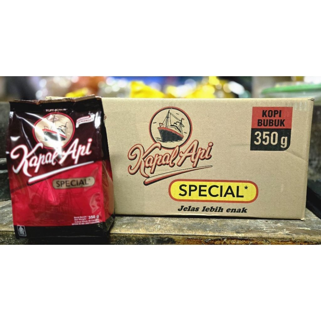 

kopi kapal api special merah tanpa gula 350g perdus isi 9pcs
