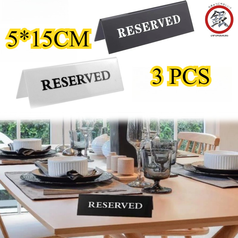 

3PCS 5*15CM Papan Meja Reserved Akrilik Papan Tanda Meja Restoran & Cafe Bahan Akrilik Tebal/Papan Meja Reserved Akrilik Elegan – Tanda Meja Restoran & Kafe/SURYA Reserved Plat | Papan Reserve Restoran Panjang