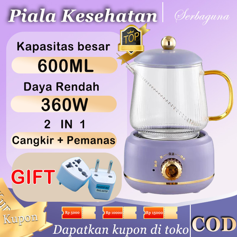 Teko Listrik Pemanas Air Kettle Low Watt Kecil 08 Tea Pot Termos Ketel Air Panas Mini Portable Cod