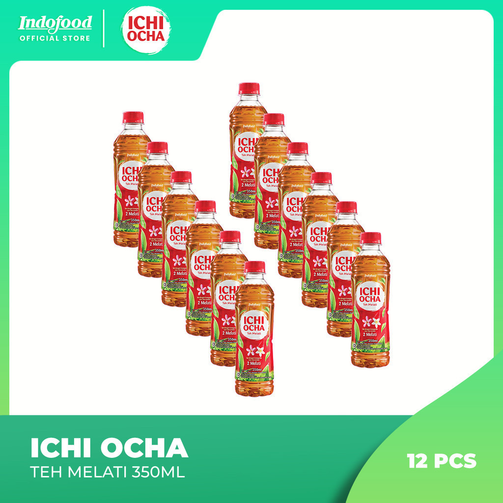 

12 PCS - ICHI OCHA Minuman Teh Melati 350 mL